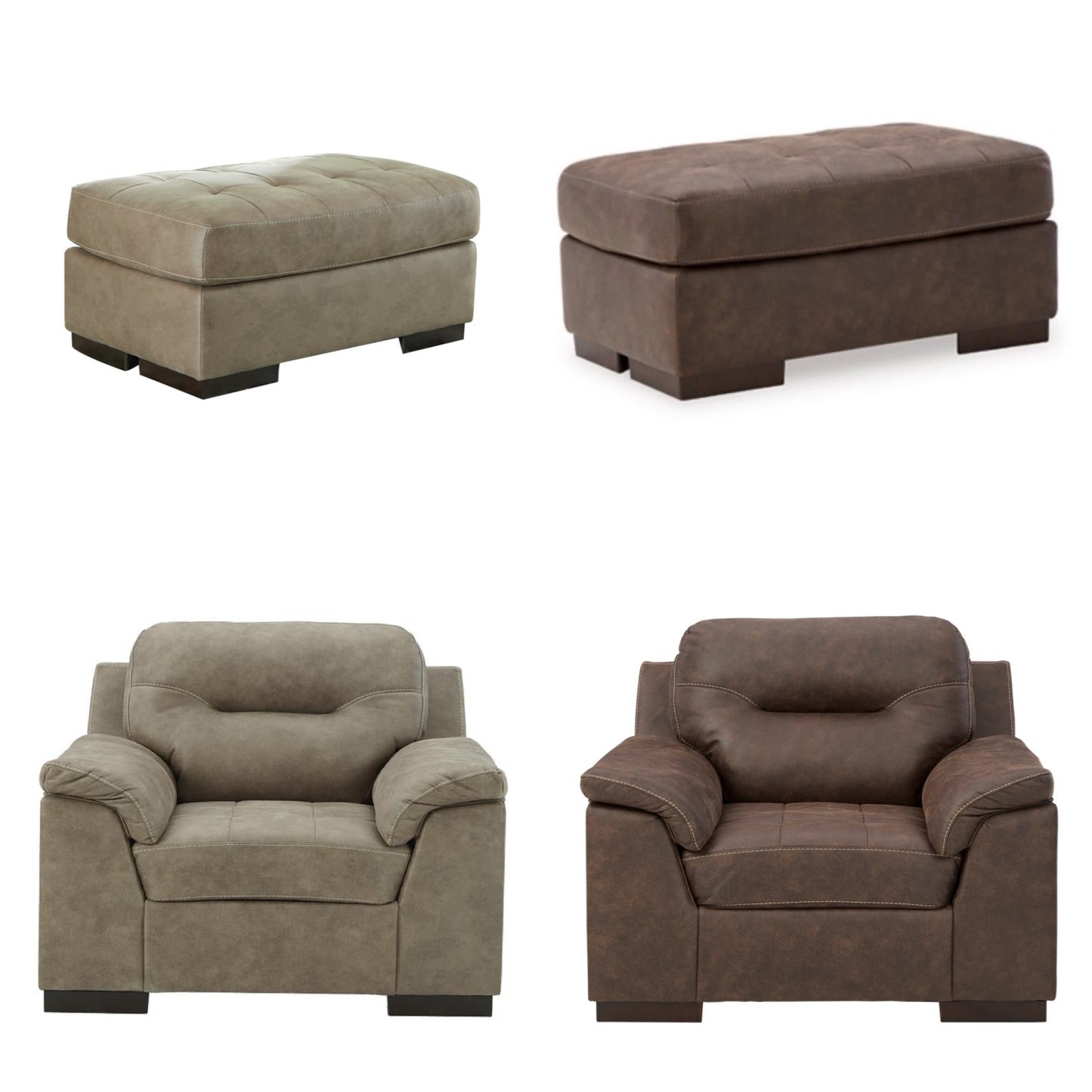 Maderla Arm Chair and Ottoman