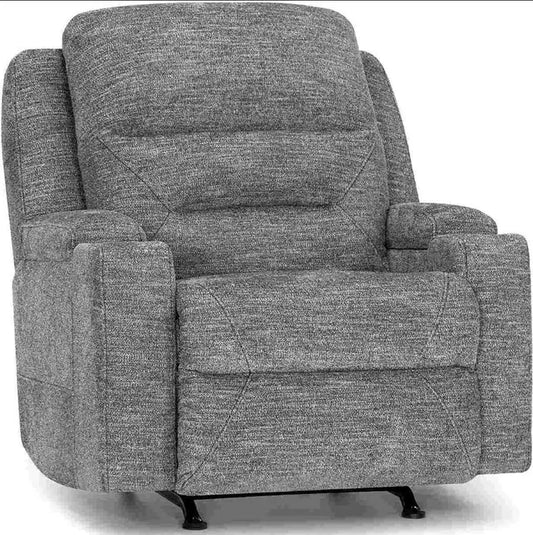 Beacon Handwoven Pewter Triple Power Rocker Recliner