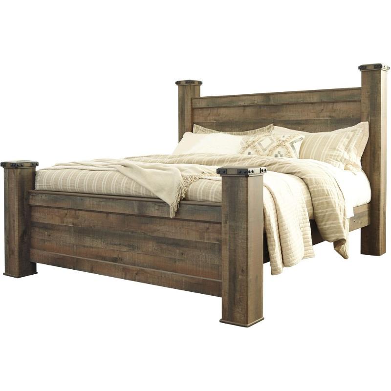 Trinell Rustic Brown Poster Bed