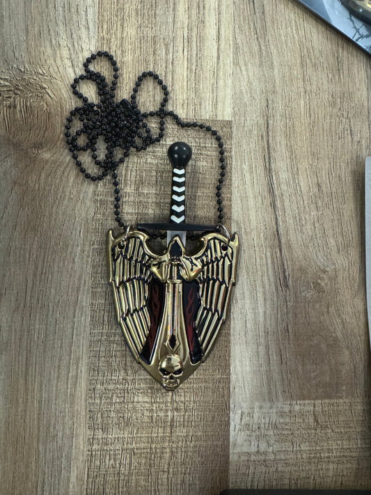 Golden Evil Angel Necklace