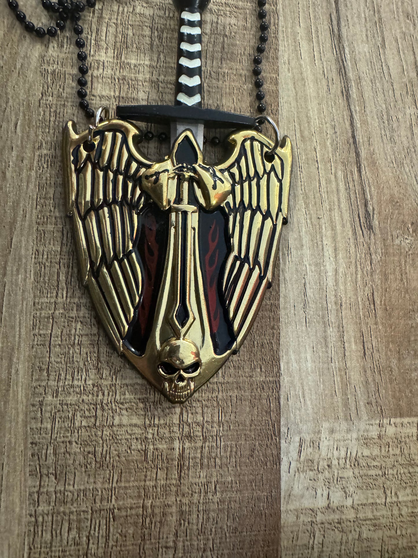 Golden Evil Angel Necklace