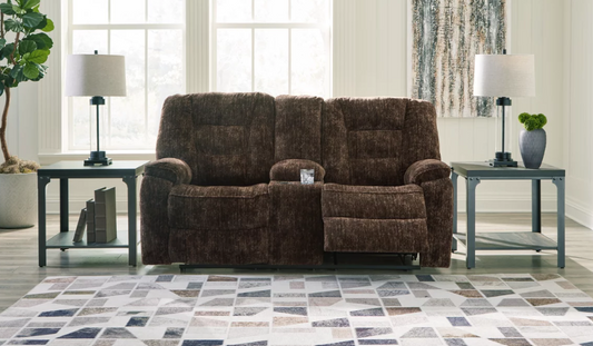 Soundwave Manual Reclining Loveseat with Console