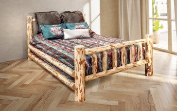 Montana Log Spindle Bed