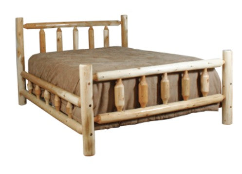 White Cedar Log Bed